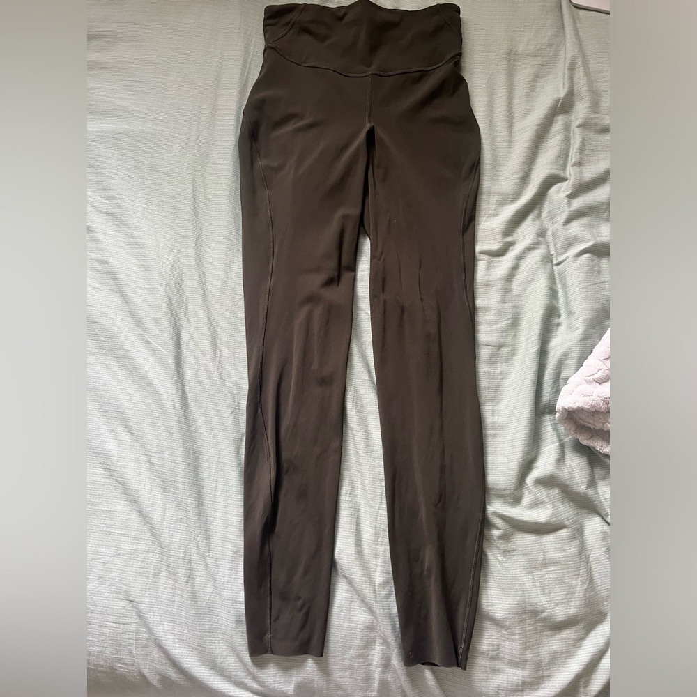 Lululemon High Rise Running Leggings Size 6 Olive Green